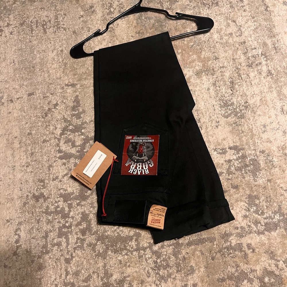 Naked and famous Black Cobra Jeans size 26